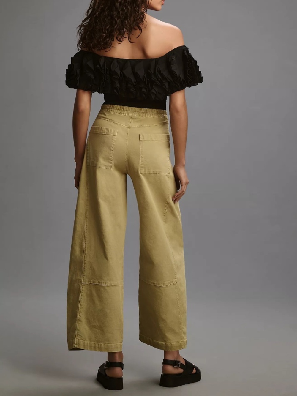 The Izzie Relaxed Pull-On Barrel Pants by Pilcro Small - Picture 3 of 8